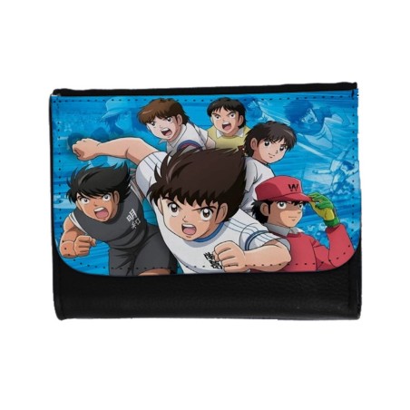 BILLETERA BILLETERO Oliver y benji capitan tsubasa futbol infantil unisex negro monedero