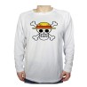 CAMISETA MANGA LARGA LOGO ONE PIECE CALAVERA PIRATAS LUFFY personalizada