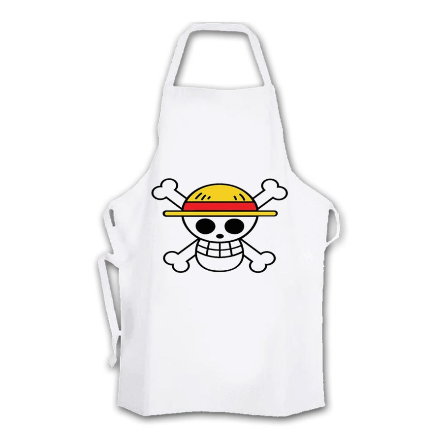 DELANTAL LOGO ONE PIECE CALAVERA PIRATAS LUFFY cocina personalizado