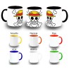 TAZA COLORES LOGO ONE PIECE CALAVERA PIRATAS LUFFY color personalizada