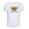 CAMISETA TACTO ALGODÓN LOGO ONE PIECE CALAVERA PIRATAS LUFFY cómoda personalizada