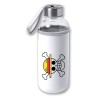 BIDON DE 420 ML CON FUNDA DE NEOPRENO LOGO ONE PIECE CALAVERA PIRATAS LUFFY tapon seguridad