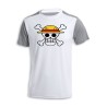 CAMISETA DISEÑO BICOLOR LOGO ONE PIECE CALAVERA PIRATAS LUFFY personalizada