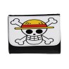 BILLETERA BILLETERO LOGO ONE PIECE CALAVERA PIRATAS LUFFY unisex negro monedero
