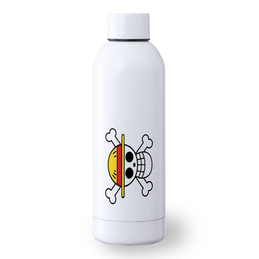 BIDON 500 ML ACERO INOXIDABLE LOGO ONE PIECE CALAVERA PIRATAS LUFFY deporte deportivo botella senderismo