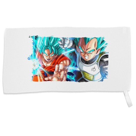 TOALLA GIMNASIO GYM ABSORBENTE GOKU VEGETA SSJ BLUE suave con bolsita