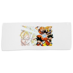 TOALLA GIMNASIO GYM ABSORBENTE SON GOKU DRAGON BALL SUPER SAIJAJIN TRASFORMACIONES suave con bolsita