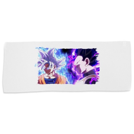 TOALLA GIMNASIO GYM ABSORBENTE dragon ball super goku vegeta mega instinto suave con bolsita