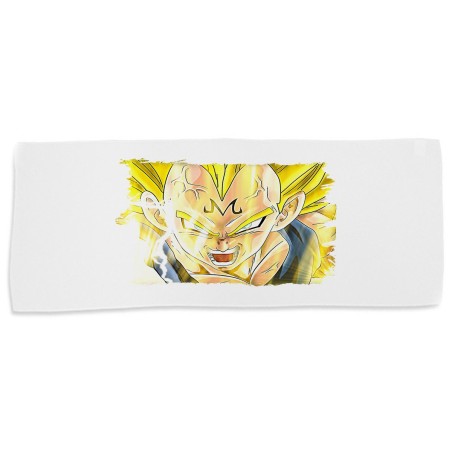 TOALLA GIMNASIO GYM ABSORBENTE DBZ MAJIN VEGETA SSJ2 FURIOSO suave con bolsita