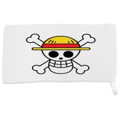 TOALLA GIMNASIO GYM ABSORBENTE LOGO ONE PIECE CALAVERA PIRATAS LUFFY suave con bolsita