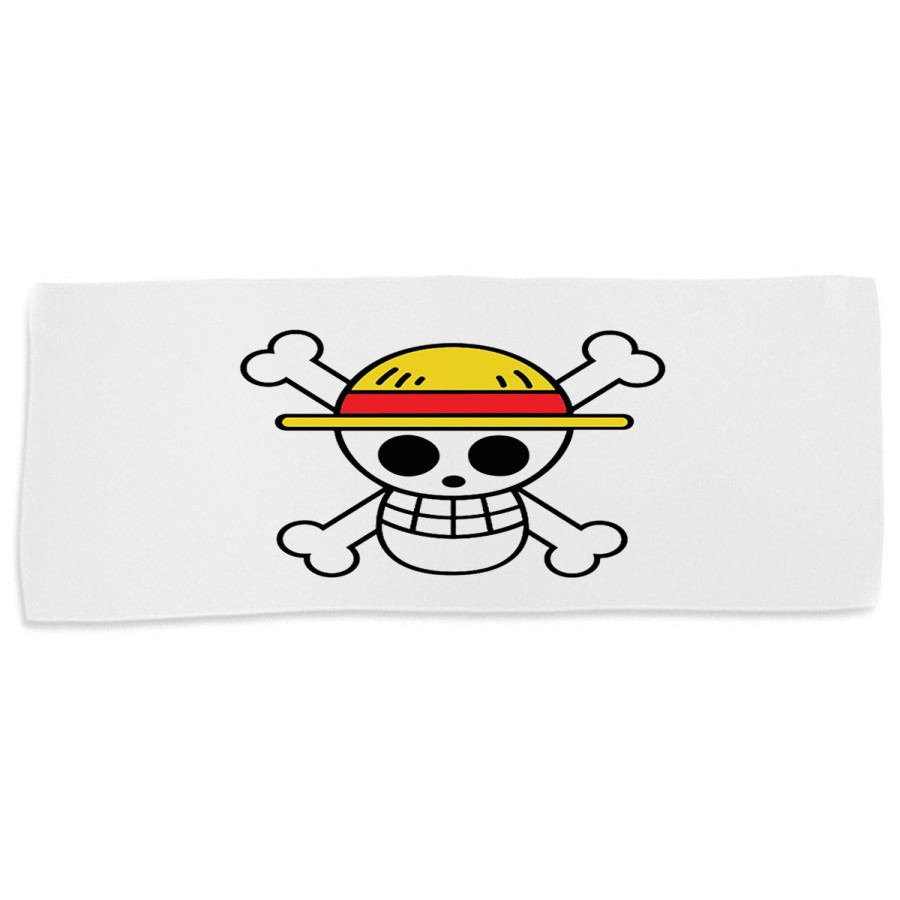 TOALLA GIMNASIO GYM ABSORBENTE LOGO ONE PIECE CALAVERA PIRATAS LUFFY suave con bolsita