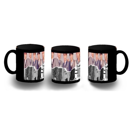 TAZA COMPLETAMENTE NEGRA FAKE LOVE KOREA BTS CHICOS personalizada