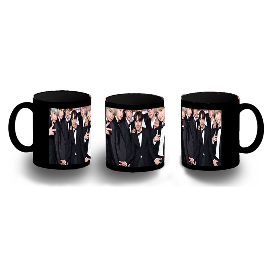 TAZA COMPLETAMENTE NEGRA BTS GALA MAP OF THE SOUL KPOP personalizada