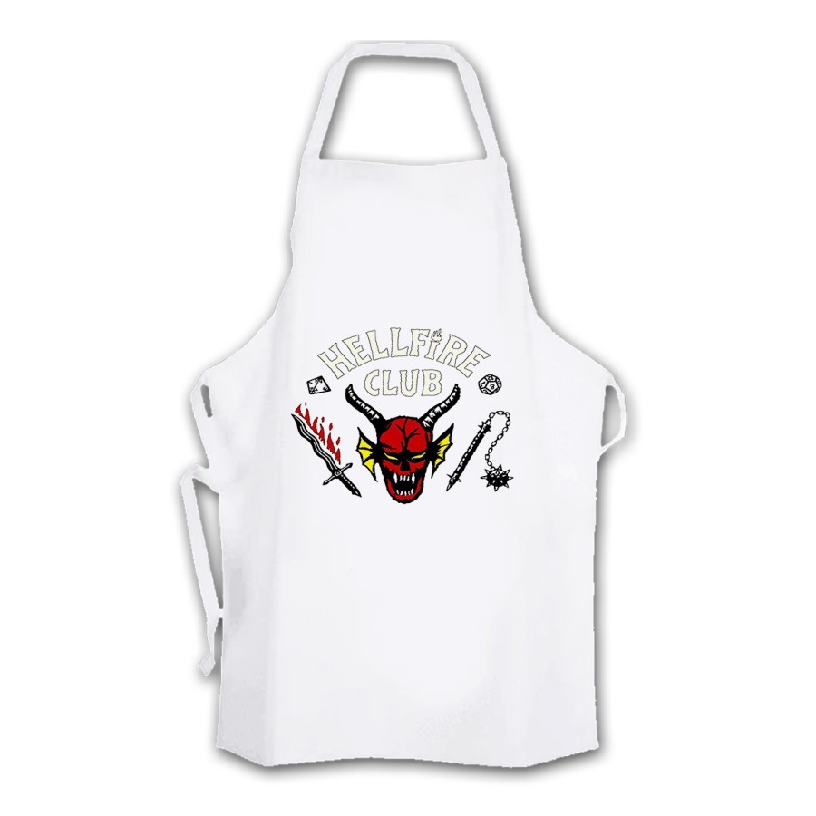 DELANTAL hellfire club fuego infernal grupo rol cocina personalizado