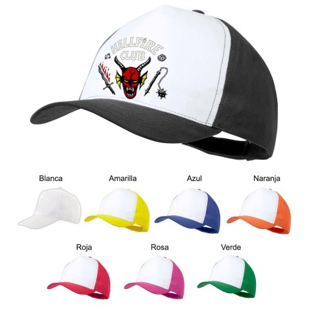 GORRA COLORES hellfire club fuego infernal grupo rol color personalizada