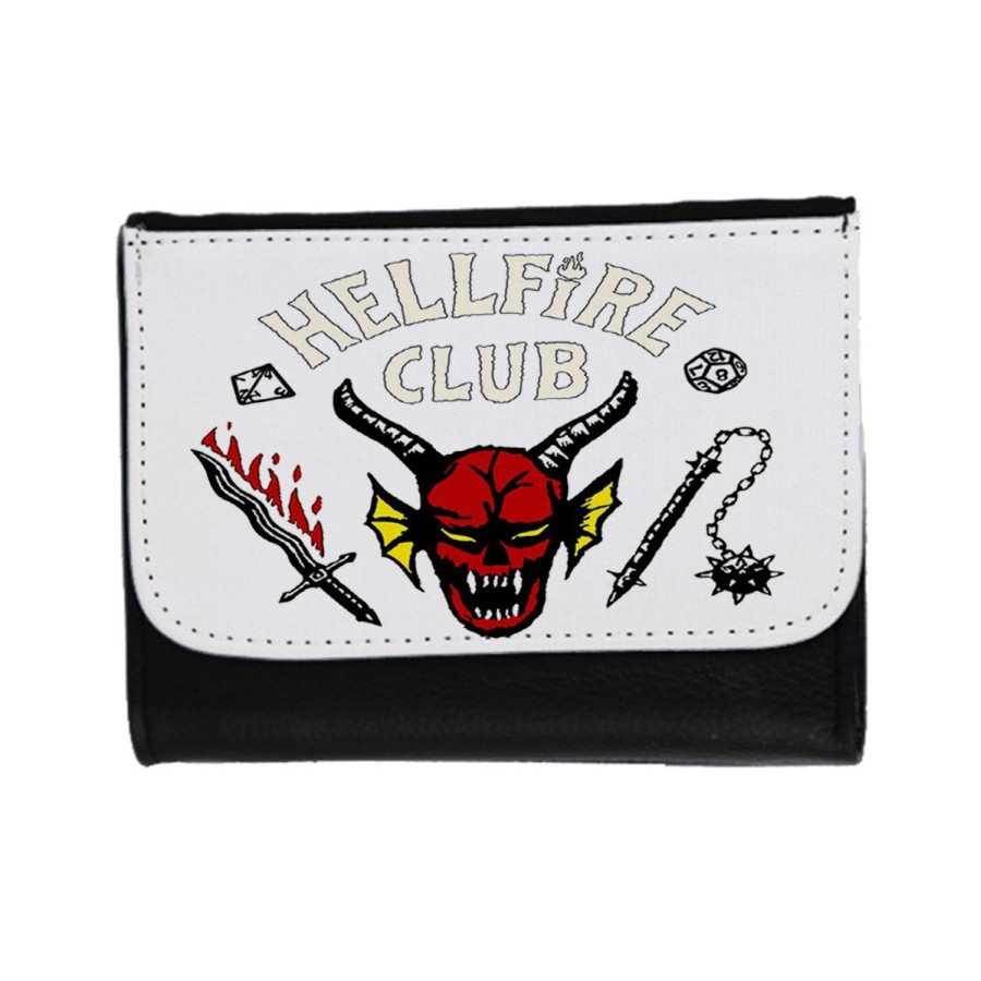 BILLETERA BILLETERO hellfire club fuego infernal grupo rol unisex negro monedero