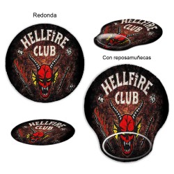 ALFOMBRILLA REDONDEADA club fuego infernal rol hellfire dados juego mesa curva curvada reposamuñecas pc raton