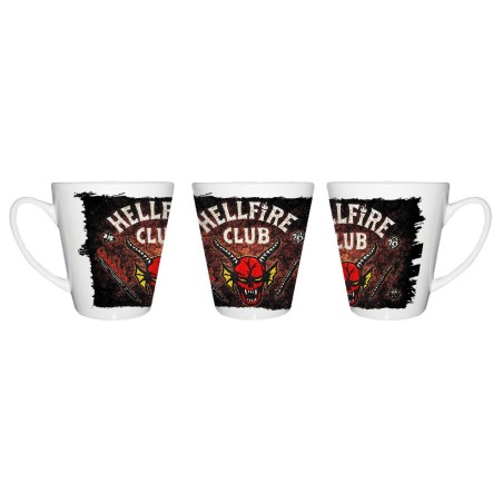 TAZA CÓNICA club fuego infernal rol hellfire dados juego mesa conica personalizada