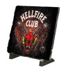 PLACA PIZARRA club fuego infernal rol hellfire dados juego mesa portafotos portafoto