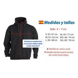 SUDADERA NEGRA CON CAPUCHA club fuego infernal rol hellfire dados juego mesa adulto poliester algodón personalizada