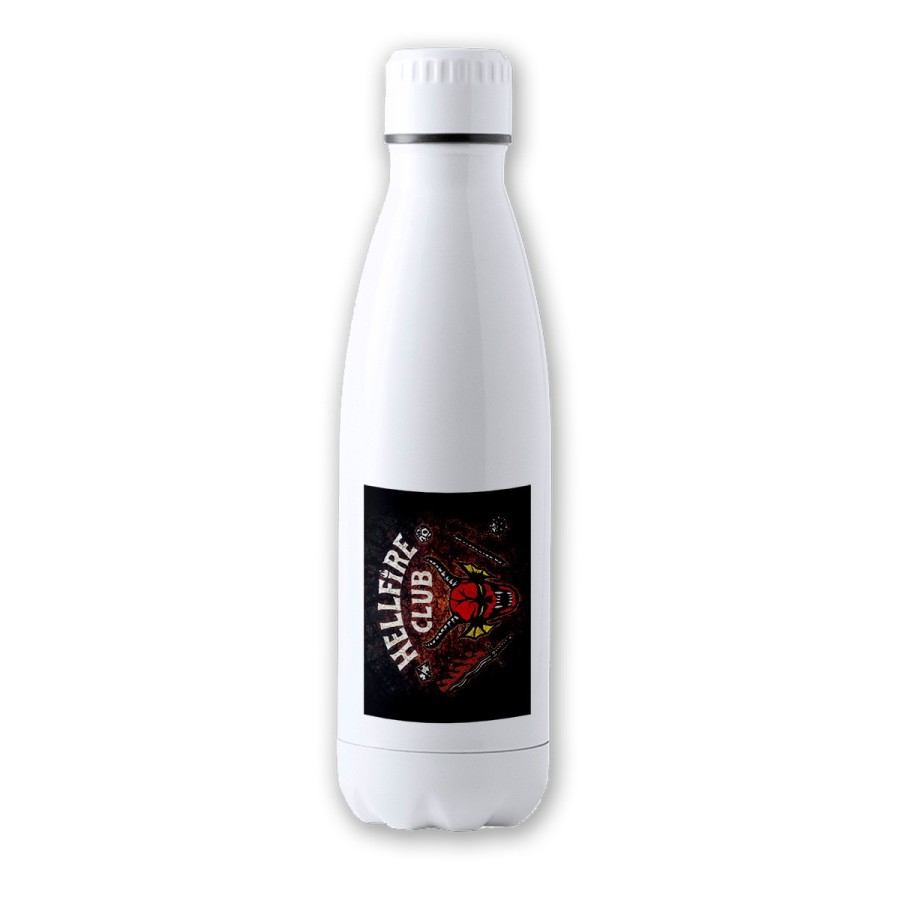 BIDON 700 ML ACERO INOXIDABLE club fuego infernal rol hellfire dados juego mesa tapon seguridad botella