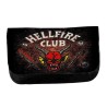 ESTUCHE NECESER DE LONA club fuego infernal rol hellfire dados juego mesa unisex negro monedero billetera