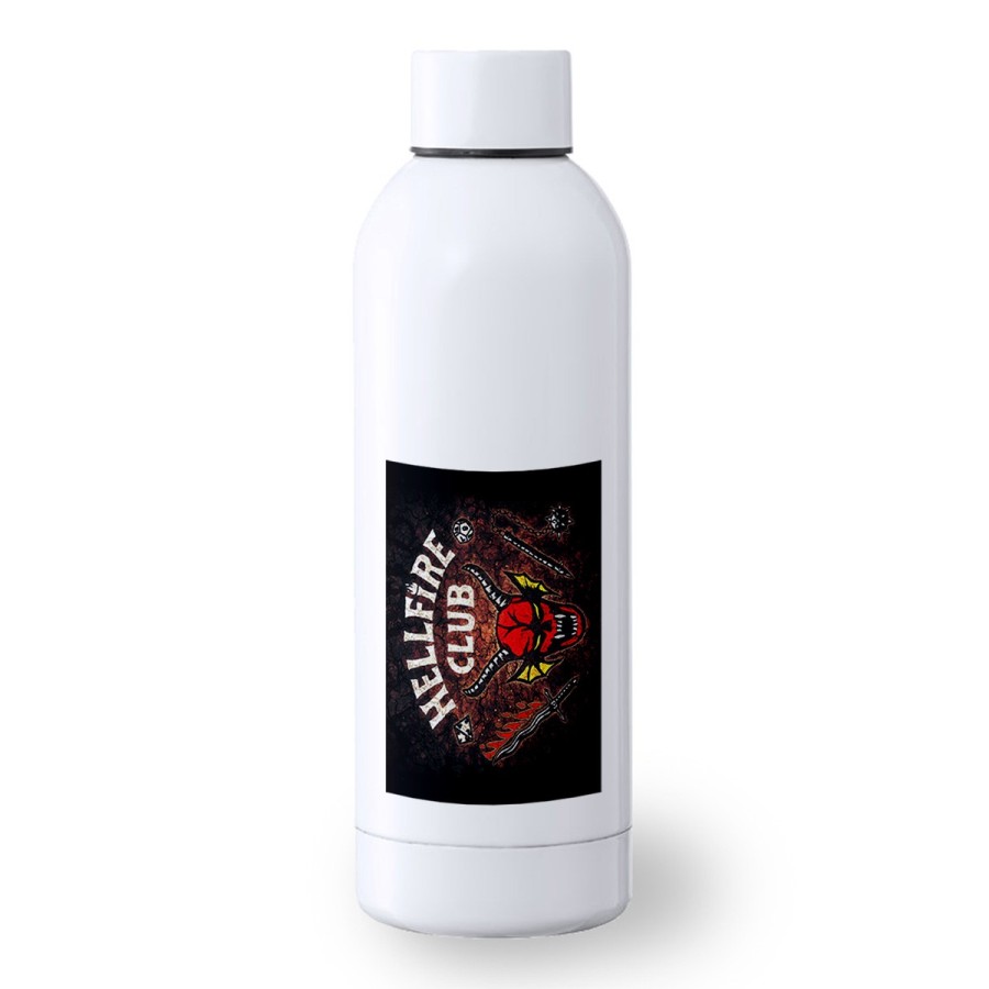 BIDON 500 ML ACERO INOXIDABLE club fuego infernal rol hellfire dados juego mesa deporte deportivo botella senderismo