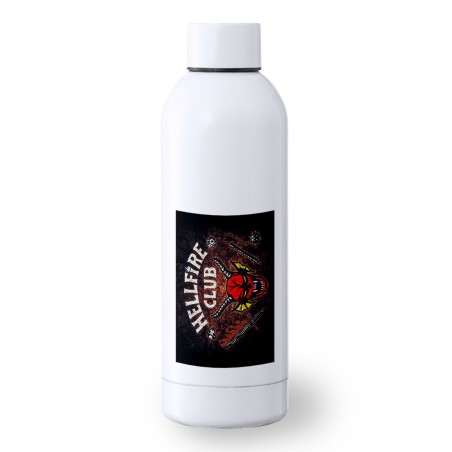 BIDON 500 ML ACERO INOXIDABLE club fuego infernal rol hellfire dados juego mesa deporte deportivo botella senderismo