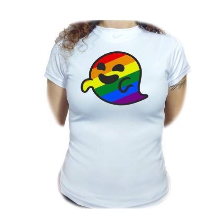 CAMISETA MUJER GAYSPER FANTASMA ORGULLO GAY MEME moda personalizada