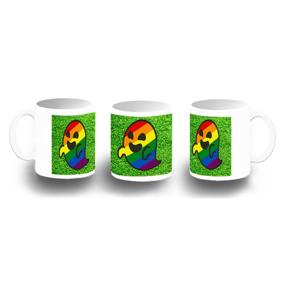 TAZA FOTOLUMINISCENTE GAYSPER FANTASMA ORGULLO GAY MEME BRILLA OSCURIDAD