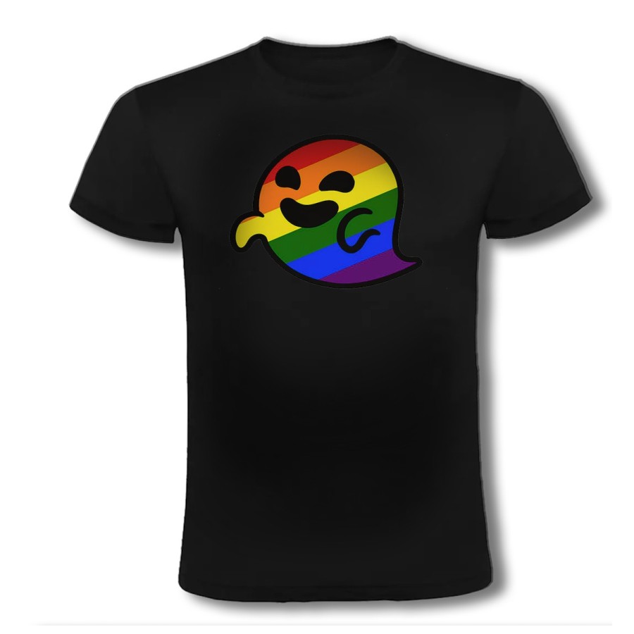 CAMISETA NEGRA GAYSPER FANTASMA ORGULLO GAY MEME moda verano personalizada