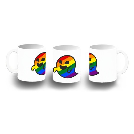 TAZA DE PLASTICO GAYSPER FANTASMA ORGULLO GAY MEME niños personalizada