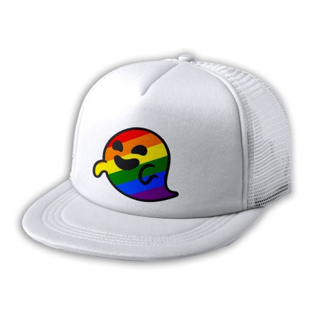 GORRA 5 PANELES REDECILLA TRASERA GAYSPER FANTASMA ORGULLO GAY MEME estilo rapero