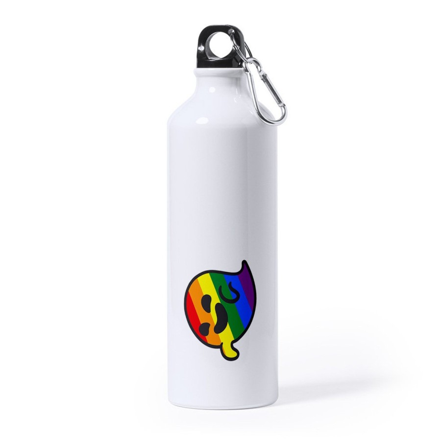 BIDON GRANDE 800 ML ACERO INOXIDABLE GAYSPER FANTASMA ORGULLO GAY MEME deporte deportivo mosqueton botella