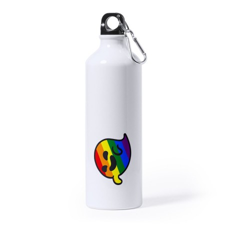 BIDON GRANDE 800 ML ACERO INOXIDABLE GAYSPER FANTASMA ORGULLO GAY MEME deporte deportivo mosqueton botella