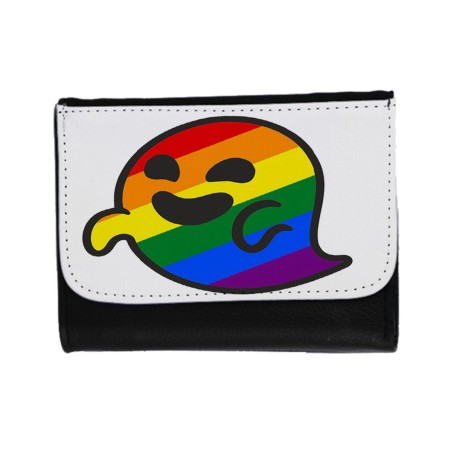 BILLETERA BILLETERO GAYSPER FANTASMA ORGULLO GAY MEME unisex negro monedero