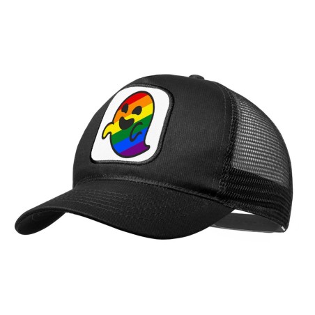 GORRA NEGRA CON REJILLA GAYSPER FANTASMA ORGULLO GAY MEME moda deporte