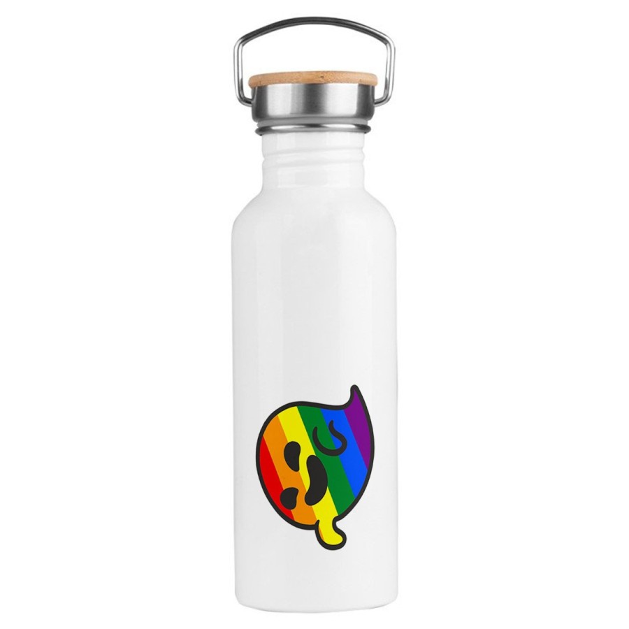 BIDON 750 ML ACERO INOXIDABLE ESTILO RETRO GAYSPER FANTASMA ORGULLO GAY MEME deporte deportivo botella