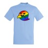 CAMISETA AZUL CIELO GAYSPER FANTASMA ORGULLO GAY MEME moda verano personalizada