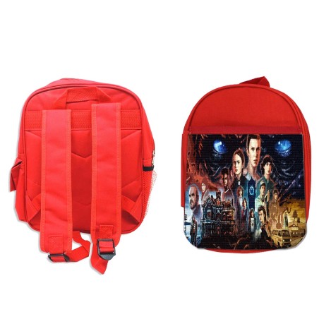 MOCHILA ROJA raras cosas mundo reves miedo terror accion escolar personalizado