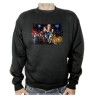 SUDADERA NEGRA raras cosas mundo reves miedo terror accion adulto poliester algodón personalizada