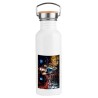 BIDON 750 ML ACERO INOXIDABLE ESTILO RETRO raras cosas mundo reves miedo terror accion deporte deportivo botella