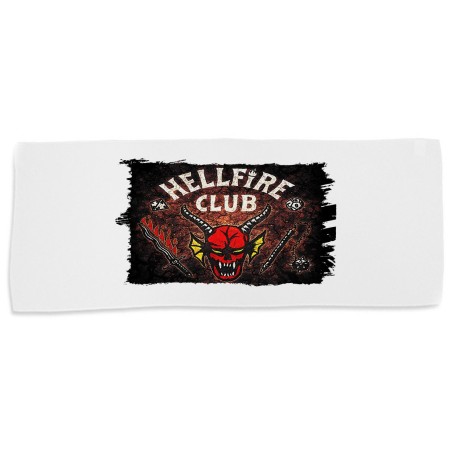 TOALLA GIMNASIO GYM ABSORBENTE club fuego infernal rol hellfire dados juego mesa suave con bolsita