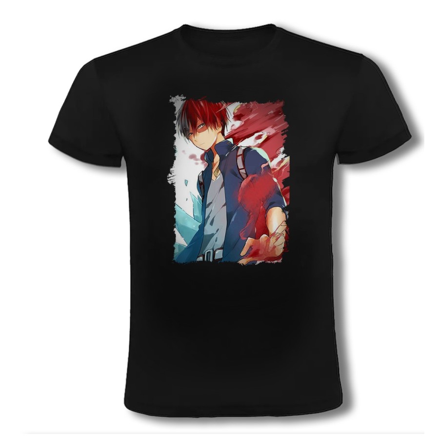 CAMISETA NEGRA MY HERO ACADEMIA KISHOTO moda verano personalizada