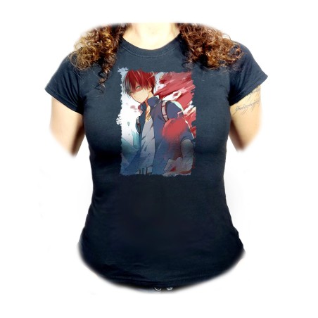 CAMISETA NEGRA MUJER MY HERO ACADEMIA KISHOTO oferta personalizada