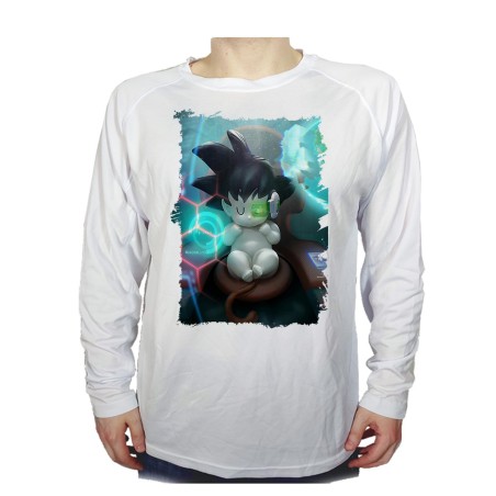 CAMISETA MANGA LARGA goku bebe bola de dragon z personalizada