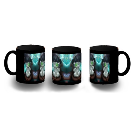 TAZA COMPLETAMENTE NEGRA goku bebe bola de dragon z personalizada