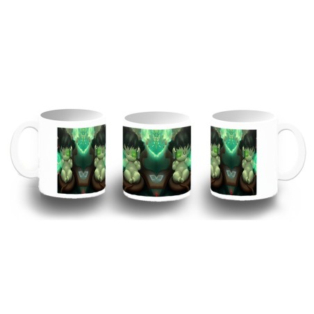 TAZA FOTOLUMINISCENTE goku bebe bola de dragon z BRILLA OSCURIDAD