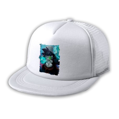 GORRA 5 PANELES REDECILLA TRASERA goku bebe bola de dragon z estilo rapero