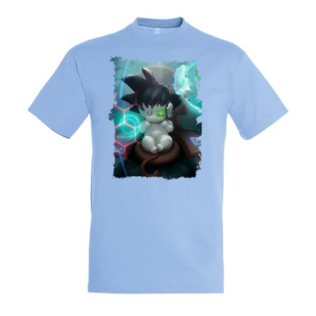 CAMISETA AZUL CIELO goku bebe bola de dragon z moda verano personalizada